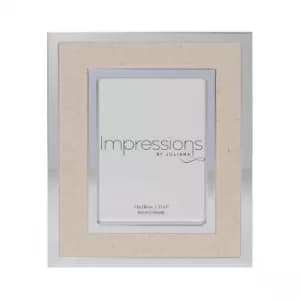 5" x 7" IMPRESSIONS Silver Finish Frame with Canvas Border