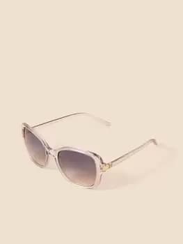 Accessorize Oversized Square Sunglasses, Blue, Women