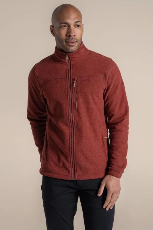 Craghoppers Craghoppers Men Souther Jacket Full-Zip Insulating Active Fleece in Red Size: Small Red S Male 5063260131483