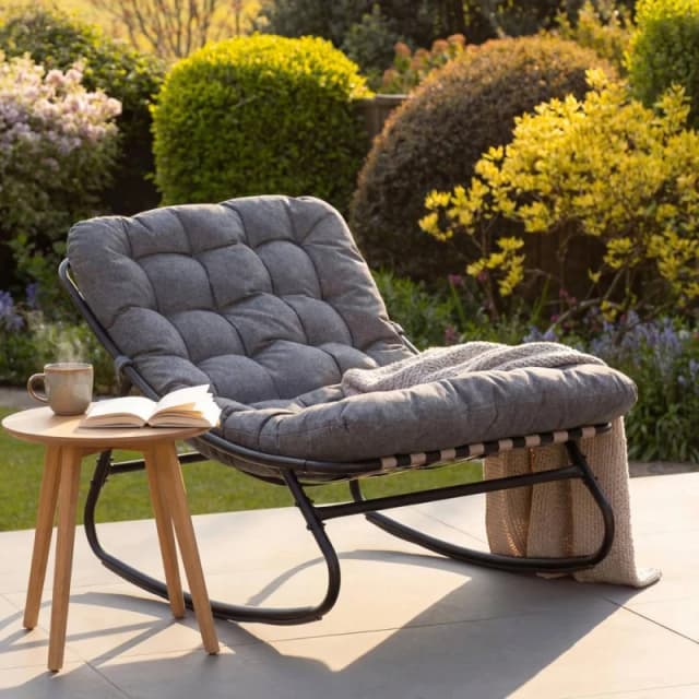 Artemis Home Solace Outdoor Rocking Chair in Grey Grey Unisex