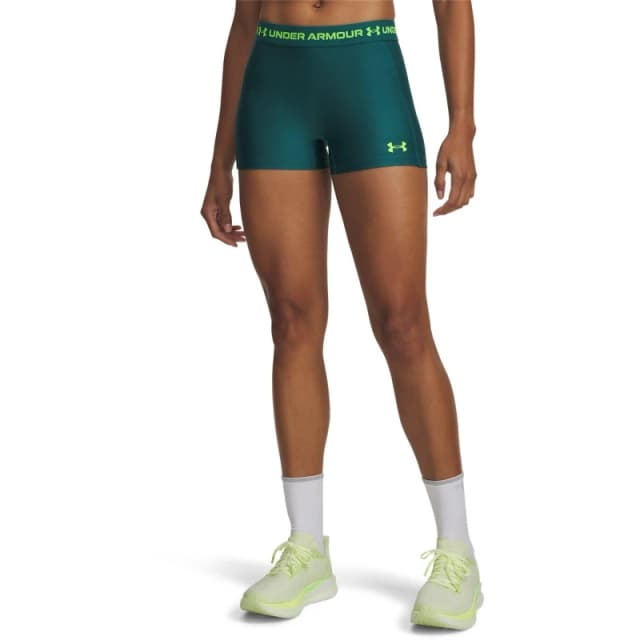 Under Armour Womens Heatgear Performance Gym Shorts R Green/H Green female 14 (L)