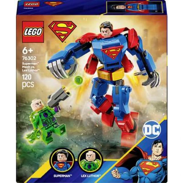 LEGO LEGO DC Superman Mech vs. Lex Luthor Super Hero Toy 76302