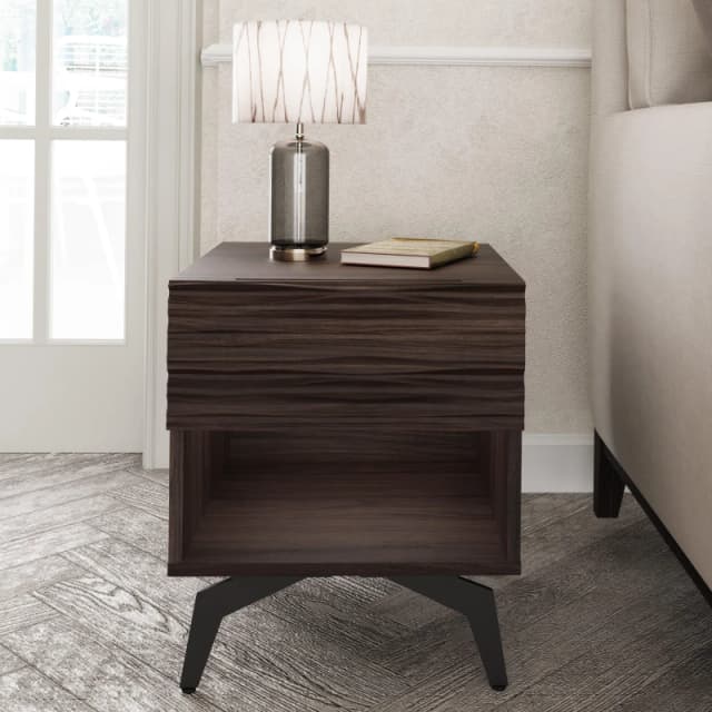 GFW GFW Bantham 1 Drawer Side Table - Walnut