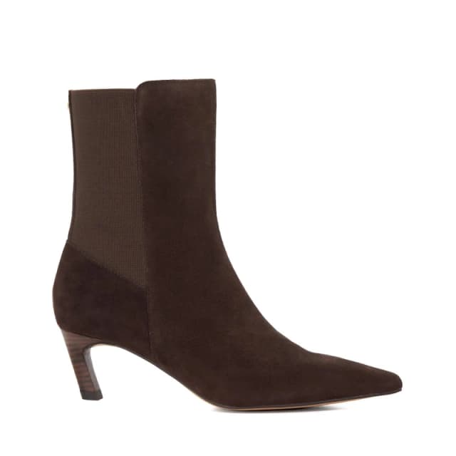 Dune London Womens Orlai Ankle Heeled Boots Brown Suede female 3 (36)
