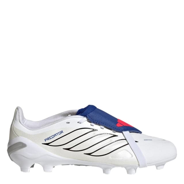 adidas Predator Fold-Over Tongue League Firm Ground Football Boots Juniors White/Blue unisex 3 (35.5)