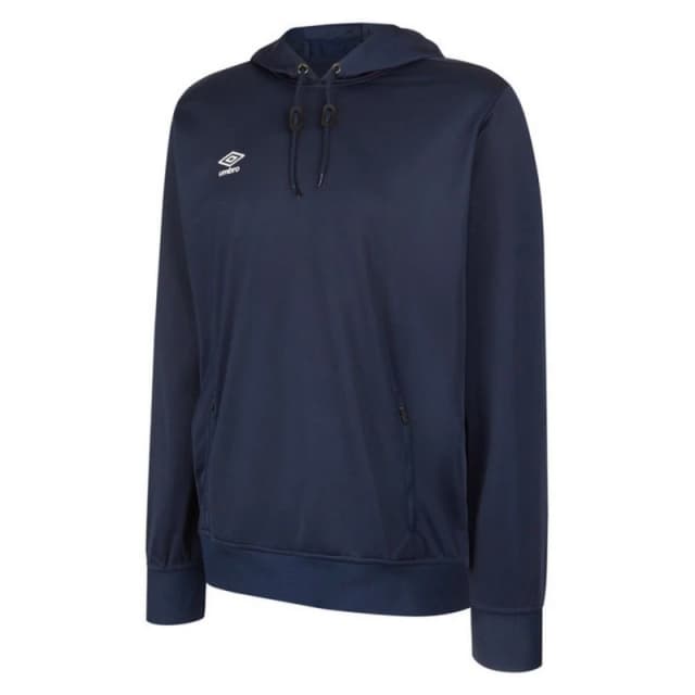 Umbro Umbro Men Club Essential Polyester Hoodie in Dark Navy Size: Small Dark Navy S Male 5063377228540
