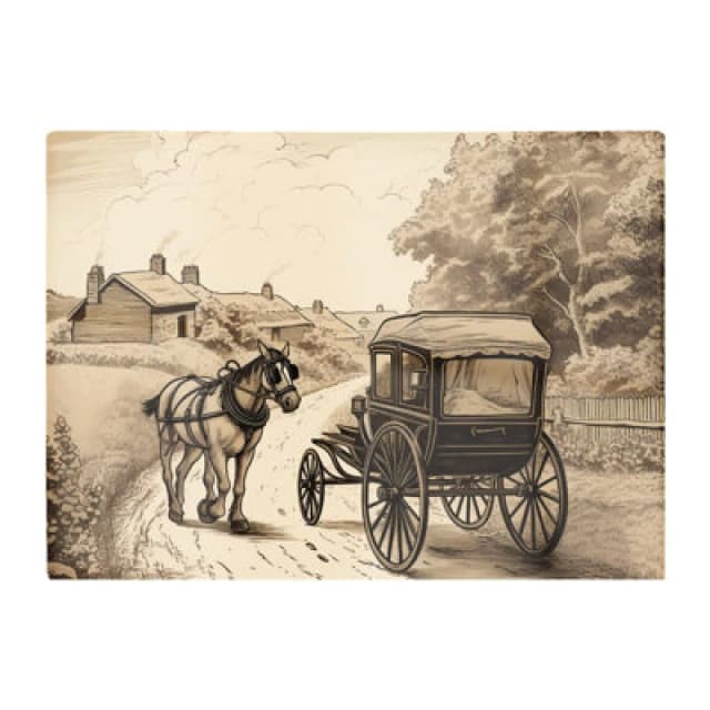 Warren Reed Designer A Horse And His Cart Chopping Board
