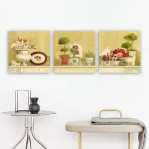 drprc9002 Multicolor Decorative Canvas Painting (3 Pieces)