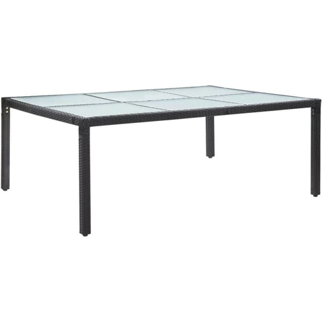 VIDAXL Outdoor Dining Table Black 200x150x74cm Poly Rattan Vidaxl 8719883867793