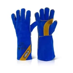 CAT2 blue gold hq 16 welders gauntlet - Click