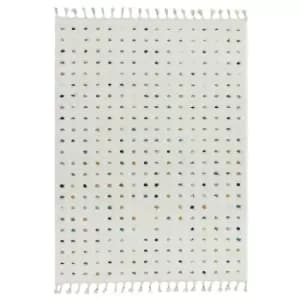 Asiatic Ariana Modern Spot Rectangle Rug - 160x230cm - White