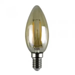 MiniSun 2W SES/E14 Filament Candle Bulb In Amber