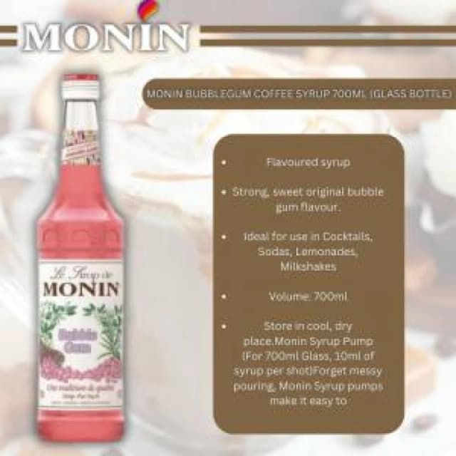 Monin Premium Bubble Gum Syrup 700ml