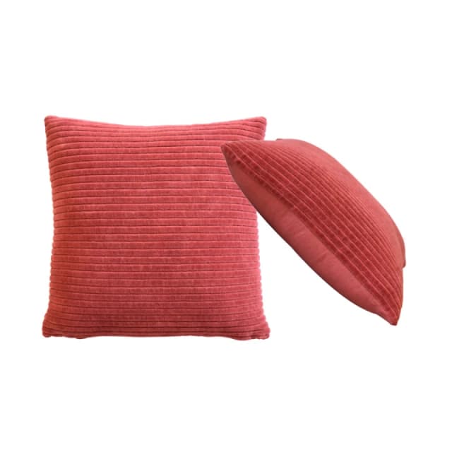 Artisan Furniture Artisan Furniture Ribbed Red Cushion Set of 2