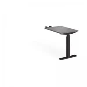 Elev8 Touch sit-stand return desk 600mm x 800mm - Black frame and grey