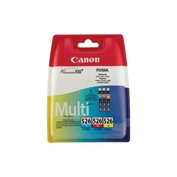 Canon CLI-526 Inkjet Cartridge Multi Value Pack CMY 4541B018 4541B018