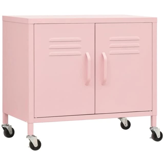 VIDAXL Storage Cabinet Pink 60x35x56cm Steel Vidaxl 8720286565773
