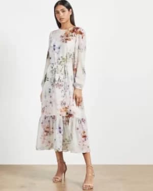 Vanilla Peplum Midi Dress