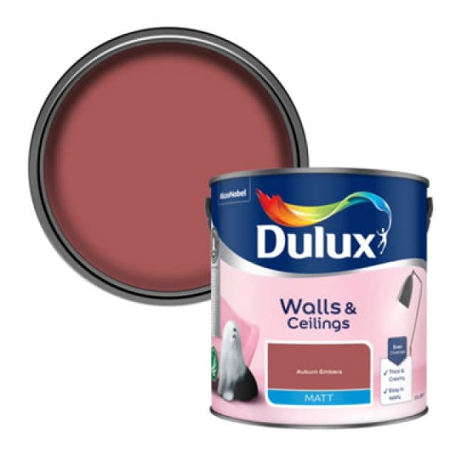 Dulux Auburn Embers Matt Wall & Ceiling Emulsion Paint, 2.5L