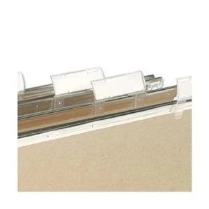Elba Verticfile Tabs Plastic for Suspension Files Clear 1 x Pack of 50 Tabs