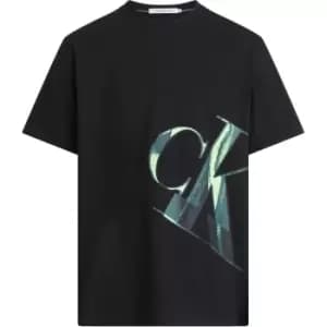 Calvin Klein Jeans Hyper Real Slanted Ck Tee - Black
