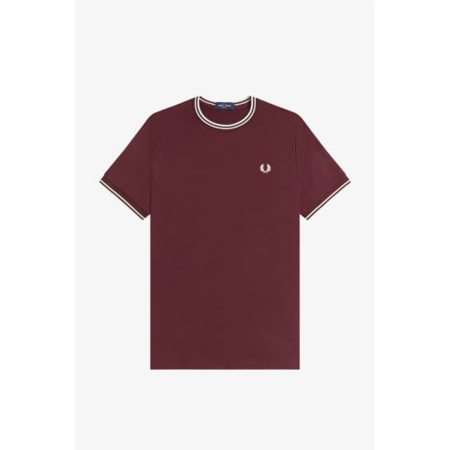 Fred Perry Twin Tipped T-Shirt Oxblood 64A male M