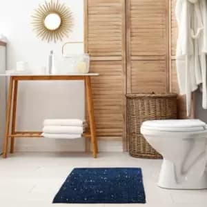 Emma Barclay - Twinkle Metallic Supersoft Bath Mat, Navy