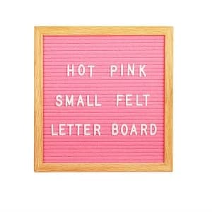 Gingersnap Small Felt Letter Board - Hot Pink