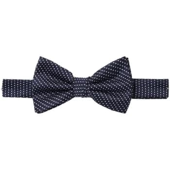 Label Lab Rance Woven Polka Dot Bow Tie - Navy