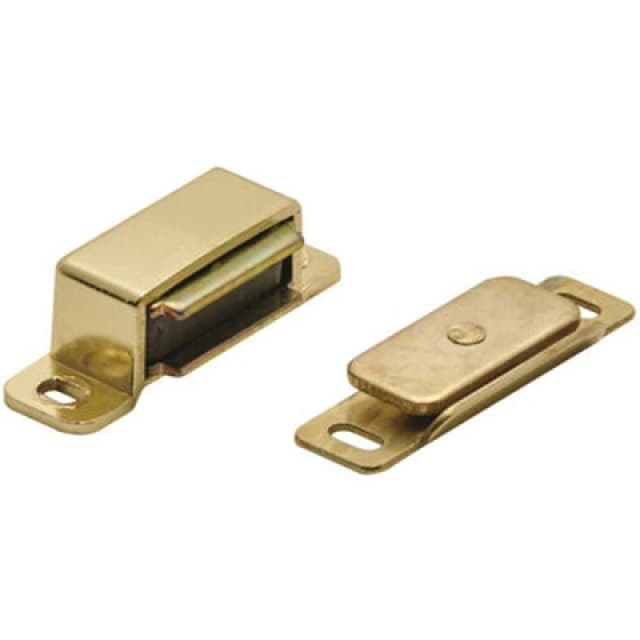 Loops Magnetic Cupboard Door Catch 37mm Fixing Centres 6kg Pull Electro Brassed Metallics unisex