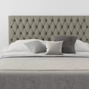 Monroe Upholstered Headboard, Saxon Twill, Grey - Headboard 60cm Size Single (90x190)