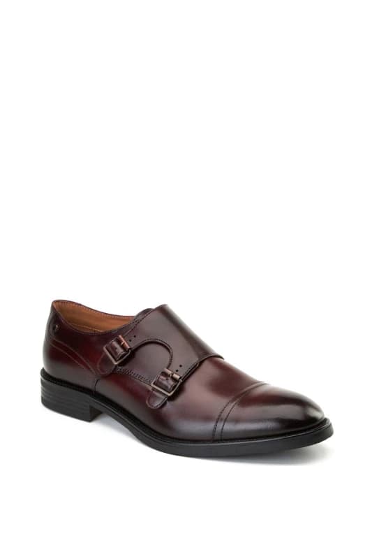 Base London Base London Men Taper Monk Shoe in Wine Size: 10 Wine 10 Male 5063294196342