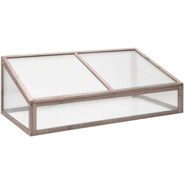 VIDAXL Greenhouse Grey 110x58.5x39cm Fir Wood vidaXL 8720845720209