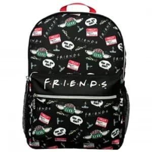 Friends Black AOP Backpack