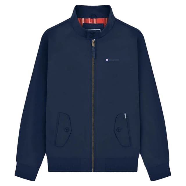 Lambretta Lambretta Men Shower Resistant Harrington Jacket in Navy Size: Small Navy S Male 5063806707325