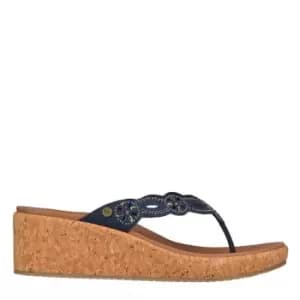 Skechers Rhinestone Thong Sandal W Arch - Blue