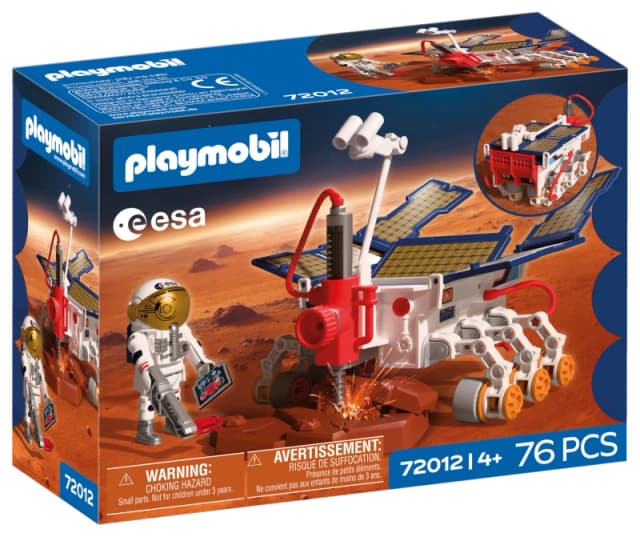 PLAYMOBIL Space ESA Mars Exploration Rover Astronaut - Mobiele Rover met Boor & Zonnepanelen Hoogwaardige ruimtespeelgoedset voor kinderen vanaf 4