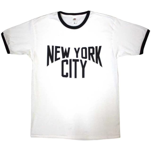NYC New York Color Mens Text T-Shirt in White Size: Small White Male S