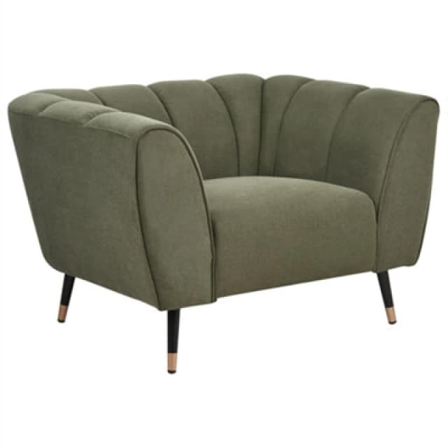 Beliani Modern Armchair Orsta Fabric Green