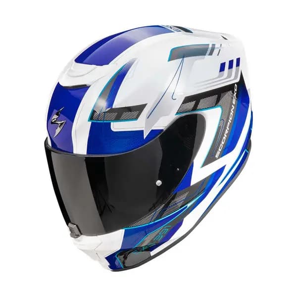Scorpion EXO-391 Captor White Blue Full Face Helmet Size XL