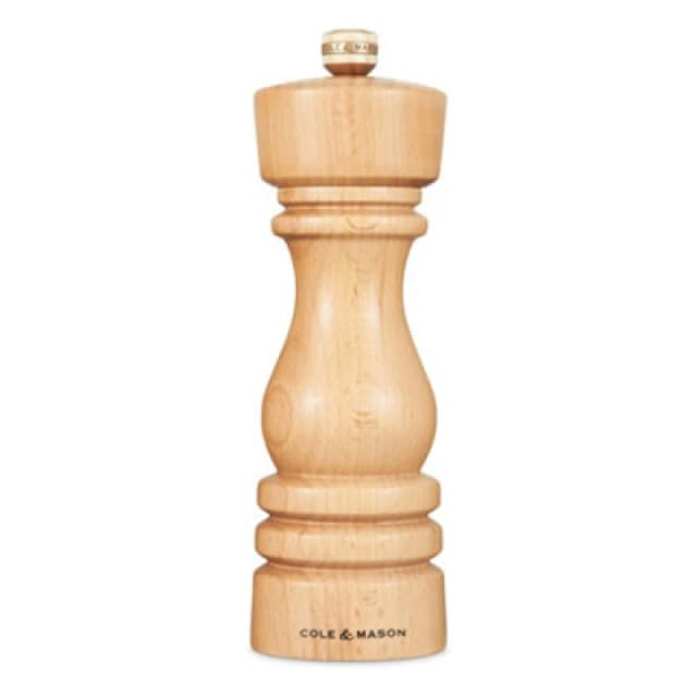 Cole & Mason London Natural Wood Pepper Mill 180mm - Brown