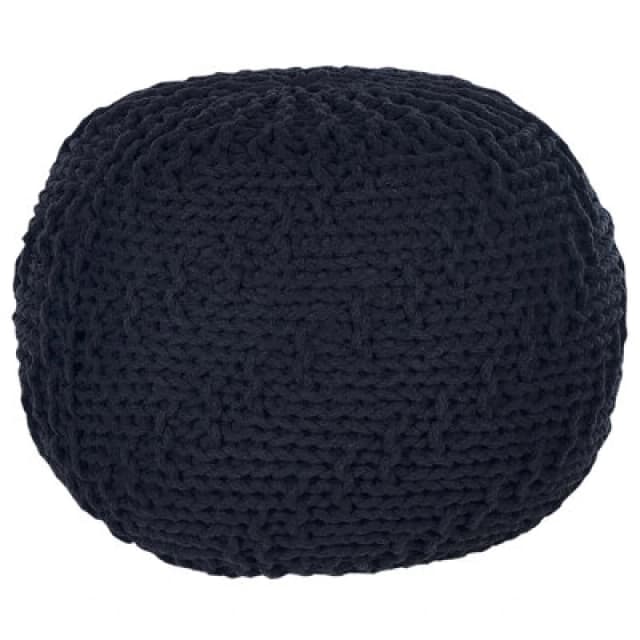 Beliani Pouffe Priene Cotton Black