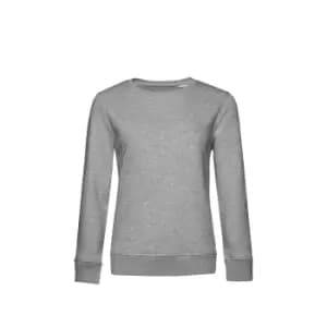 B&C Womens/Ladies Organic Sweatshirt (L) (Grey Heather)