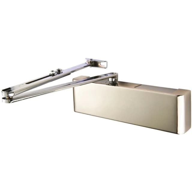 Loops Full Cover Overhead Door Closer Variable Power 2 5 Polished Nickel Plated Metallics