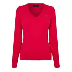 Gant V Neck Cable Knit Jumper Womens - Beige