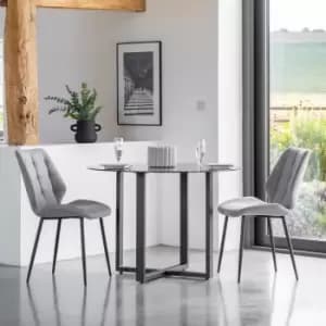 Carlisle 4 Seater Dining Table Black Marble