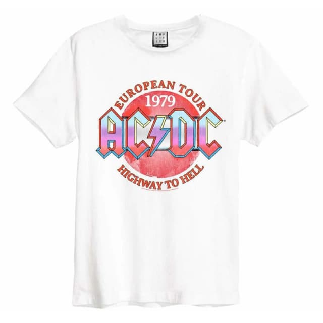 Amplified Amplified Men Vintage 79 AC DC T-Shirt in White Size: X-Small White XS Male 5059699795198