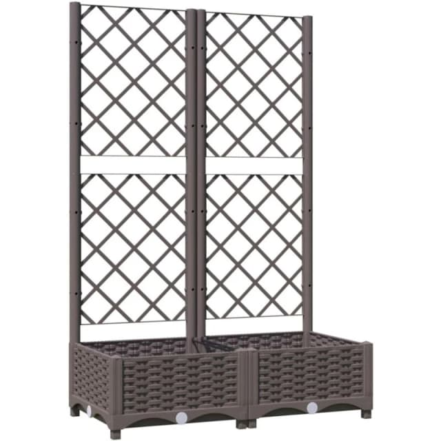 VIDAXL Garden Planter with Trellis Brown 80x40x121.5cm pp Vidaxl 8720286876084