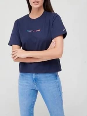 Tommy Jeans Tommy Jeans Boxy Crop Multi Linear Tee