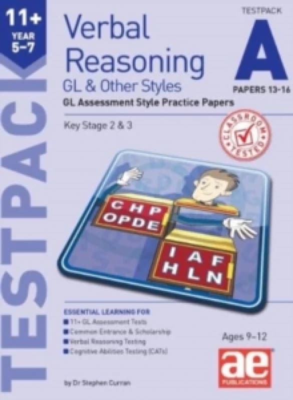 11+ Verbal Reasoning Year 5-7 GL & Other Styles Testpack A Papers 13-16 : GL Assessment Style Practice Papers Multiple-component retail product
